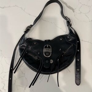 JW PEI Black Leather Shoulder Bag